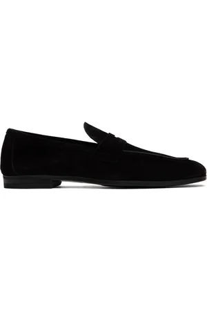 Tom Ford Black Suede Sean Penny Loafers