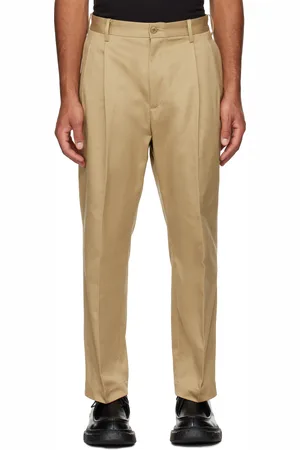 Wacko Maria Beige Double Pleated Chino Trousers