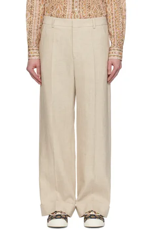 VALENTINO Beige Pinched Seam Trousers