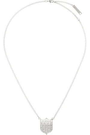 AMBUSH Silver Varsity Shield Charm Necklace
