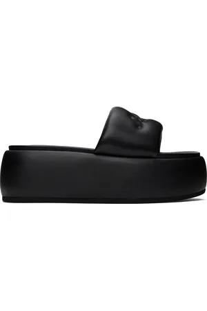 AMIRI Black Script Platform Sandals