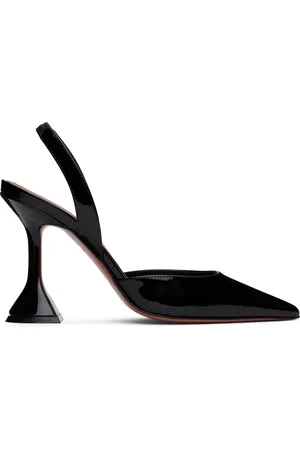 Amina Muaddi Black Holli Sling Heels