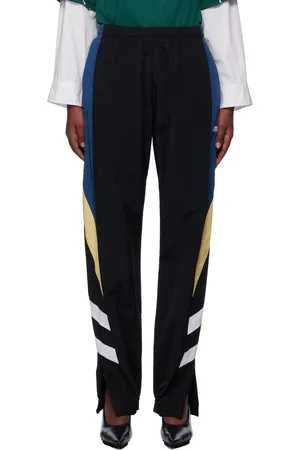 MARTINE ROSE Black & Yellow Paneled Track Pants