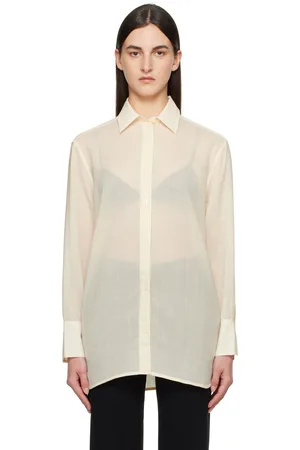 Totême Beige Relaxed Voile Shirt