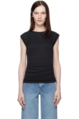 RAG&BONE Black Mica Banded Top