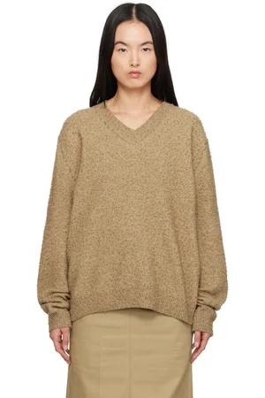 Maison Margiela Beige Pilling V-Neck Sweater