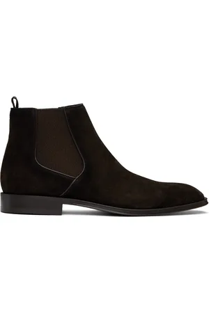 HUGO BOSS Brown Leather Chelsea Boots