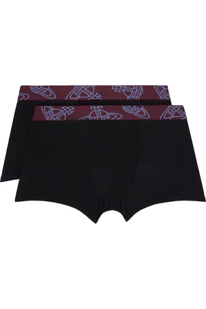 Vivienne Westwood Two-Pack Black & Burgundy Orb Boxer Briefs