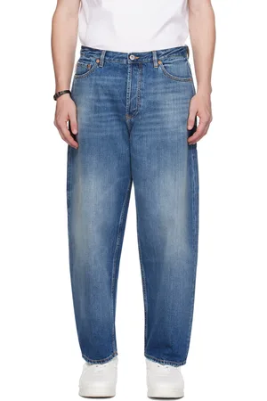 VALENTINO Blue Button-Fly Jeans