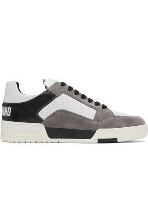 Moschino White & Gray Streetball Sneakers