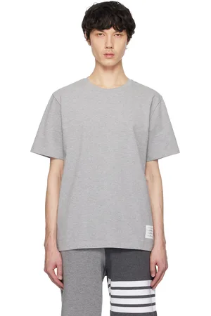 Thom Browne Gray Jersey Relaxed Side Slit T-shirt