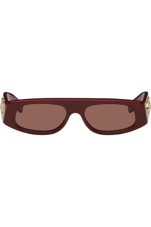 Gucci Burgundy Geometric Sunglasses