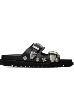 TOGA VIRILIS Black Buckle Sandals