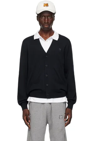 Maison Kitsuné Navy Bold Fox Head Cardigan