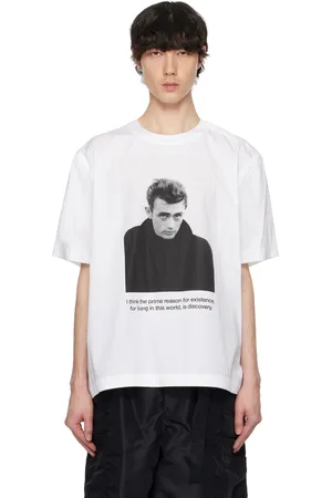 SACAI White James Dean Cotton Poplin T-shirt