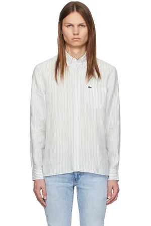 Lacoste Blue & White Striped Shirt