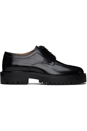 Maison Margiela Black Tabi Lace-Up Derbys