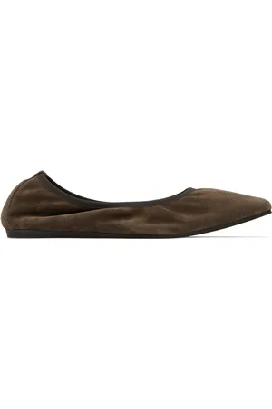 Filippa K Brown Rey Suede Ballerina Flats