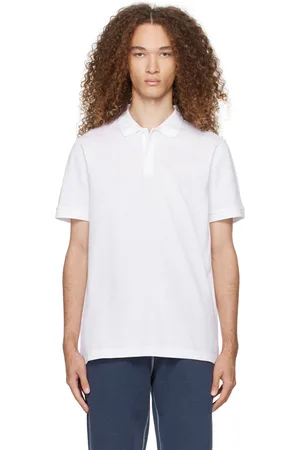 Sunspel White Two-Button Polo