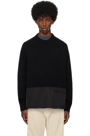UNDERCOVER Black Paneled Knit Sweater