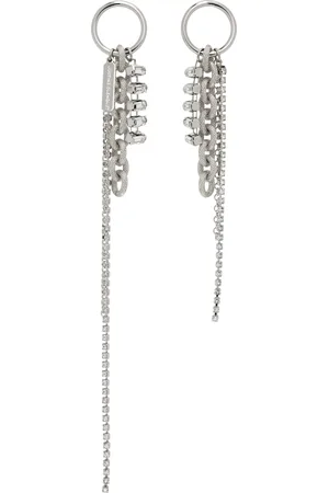Justine Clenquet Silver Chloë Crystal Earrings