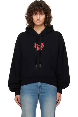 OFF-WHITE Black Bow Bookish Logo Over Hoodie