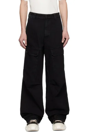 RTA Black Wide Leg Cargo Pants