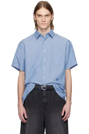 Ader Error Blue Sig; TRS Tag Half Sleeve 01 Shirt