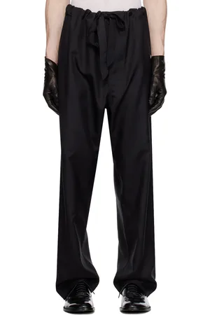 Maison Margiela Black Drawstring Trousers