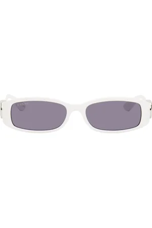 Gucci White Rectangular Frame Sunglasses