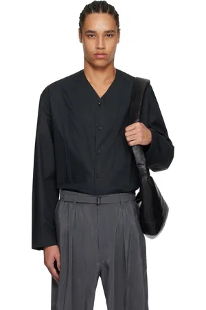 LEMAIRE Black V Neck Shirt