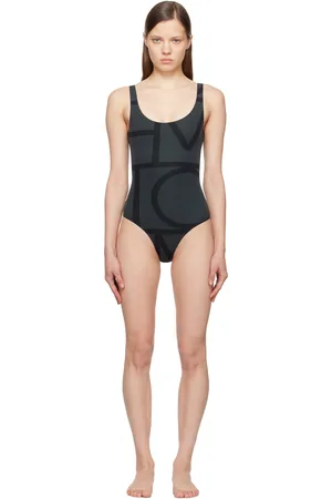 Totême Black Monogram Swimsuit