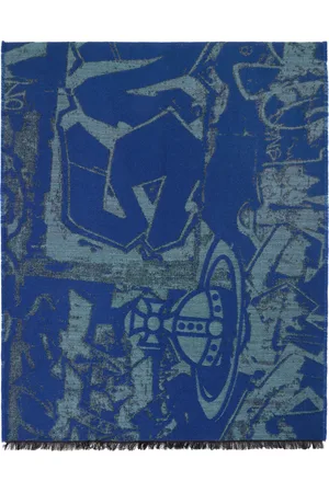 Vivienne Westwood Blue Graffiti Scarf