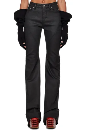 Rick Owens Black Porterville Bias Bootcut Jeans