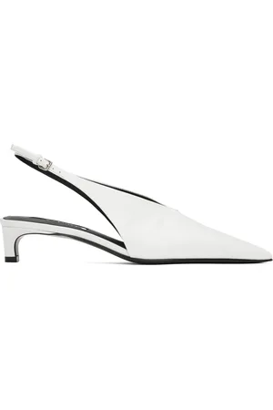Jil Sander White Slingback Heels