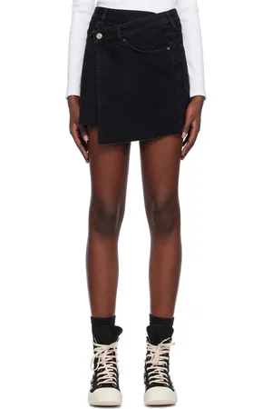 KSUBI Black Rap Denim Miniskirt