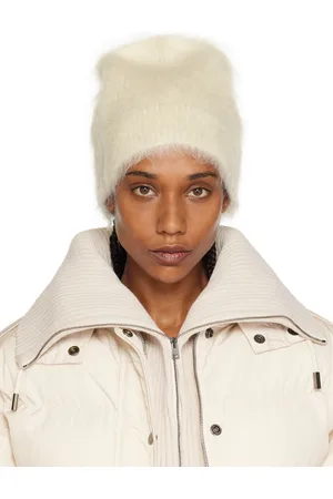 Jil Sander White Brushed Beanie