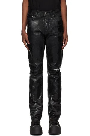 Rick Owens Black Porterville Detroit Cut Jeans