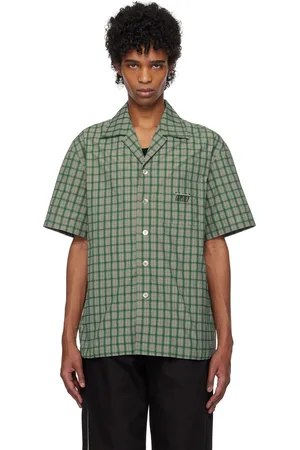 Kijun Green Check Half Sleeve Shirt