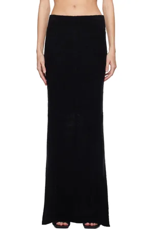 Rick Owens Black Porterville Pillar Maxi Skirt