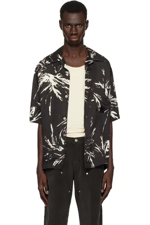 WALES BONNER Black Highlife Bowling Shirt