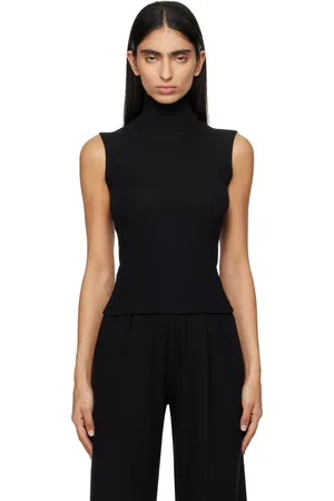 Leset Black Lauren Sleeveless Turtleneck