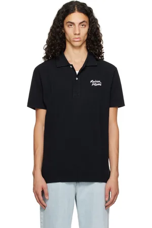 Maison Kitsuné Black Handwriting Polo