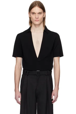 LGN LOUIS GABRIEL NOUCHI Black Polo Noir Sweater