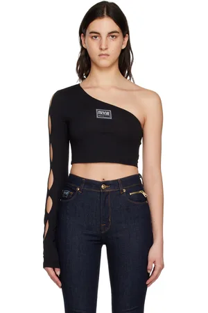 VERSACE Black Cutout T-Shirt