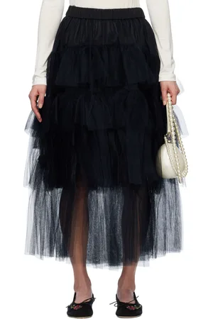 Simone Rocha Black Long Tutu Midi Skirt