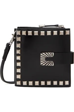 TOGA PULLA Black Leather Wallet Shoulder Bag