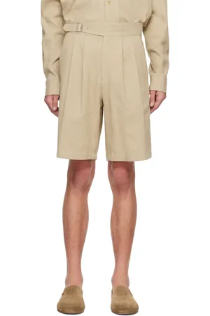 LE 17 SEPTEMBRE Beige Pin-Buckle Shorts