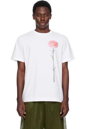 Simone Rocha White Carnation Print T-shirt