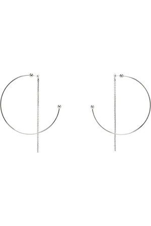 Justine Clenquet Silver Justin Crystal Earrings